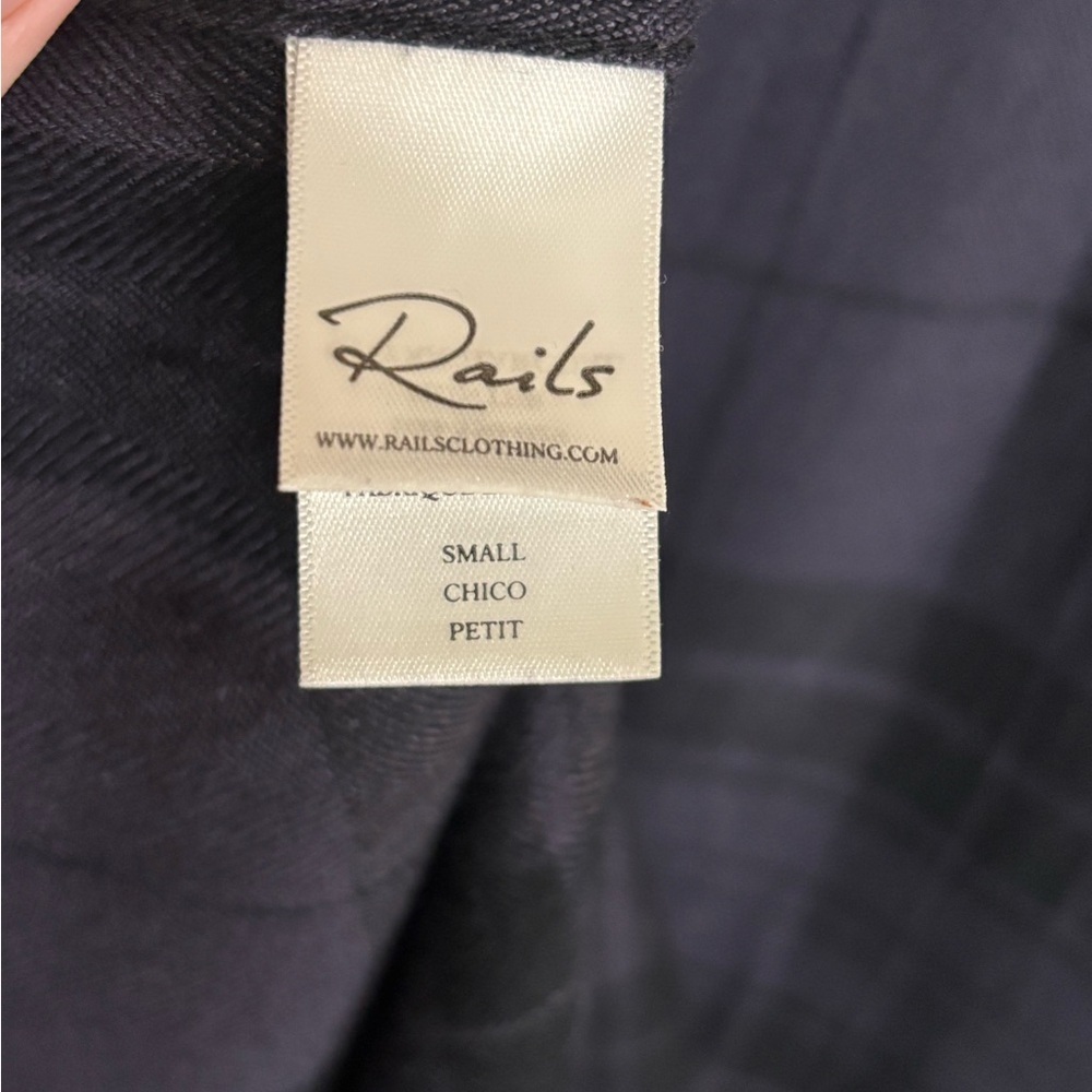 Rails Hunter Blue Black Plaid Button Down Shirt | EUC caboncore Normcore | Small - Picture 7 of 8